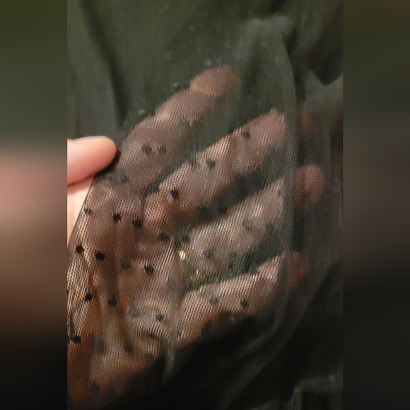 Storyteller Sheer Long Sleeve Top Size 2x Black - Picture 5 of 6